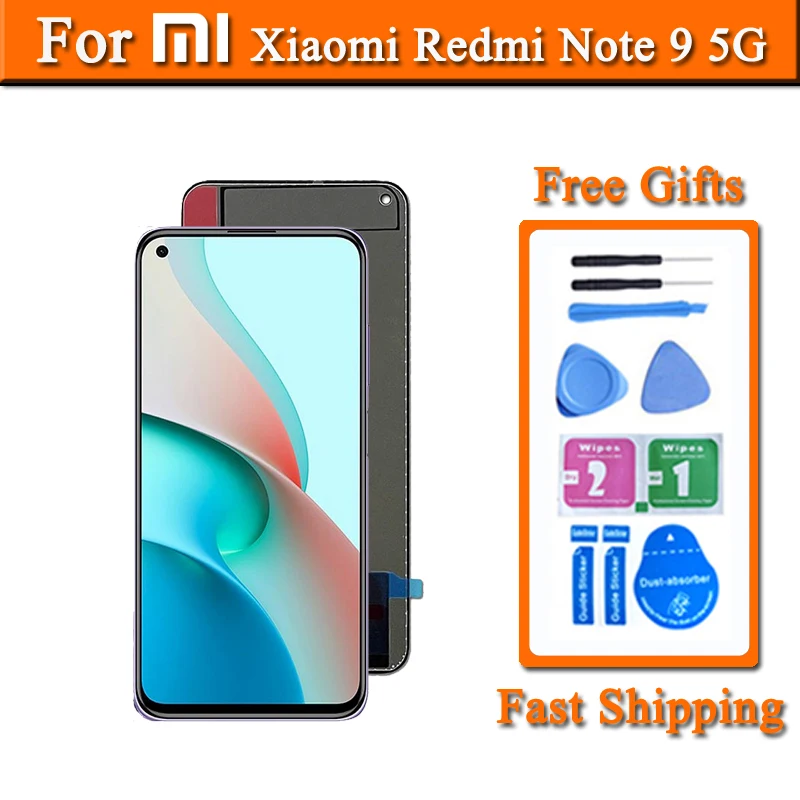 

6.53 inches Screen For Xiaomi Redmi Note 9 5G LCD Touch Screen Digitizer Panel Assembly For M2007J22C Display Replacement Parts