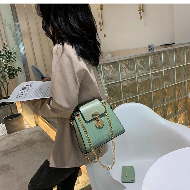 Elegant Female Crocodile pattern Tote bag New High Quality PU Leather Women's Designer Handbag Chain Shoulder Messenger Bag