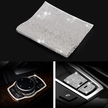 

YOSOLO Car Decor Decals Bling Crystal Rhinestone Car Interior Sticker Vehicle Frame Emblem Mobile/PC DIY Car Decoration Stickers