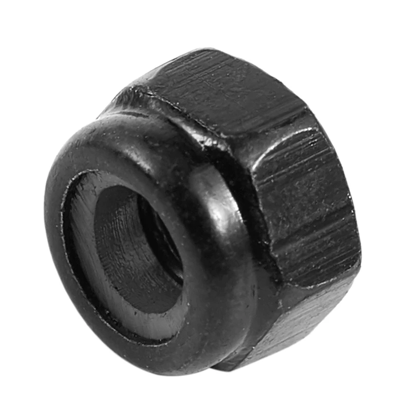 M3x0.5mm оцинкованные нейлоновые вставки шестигранные блокировочные гайки черные 100 шт