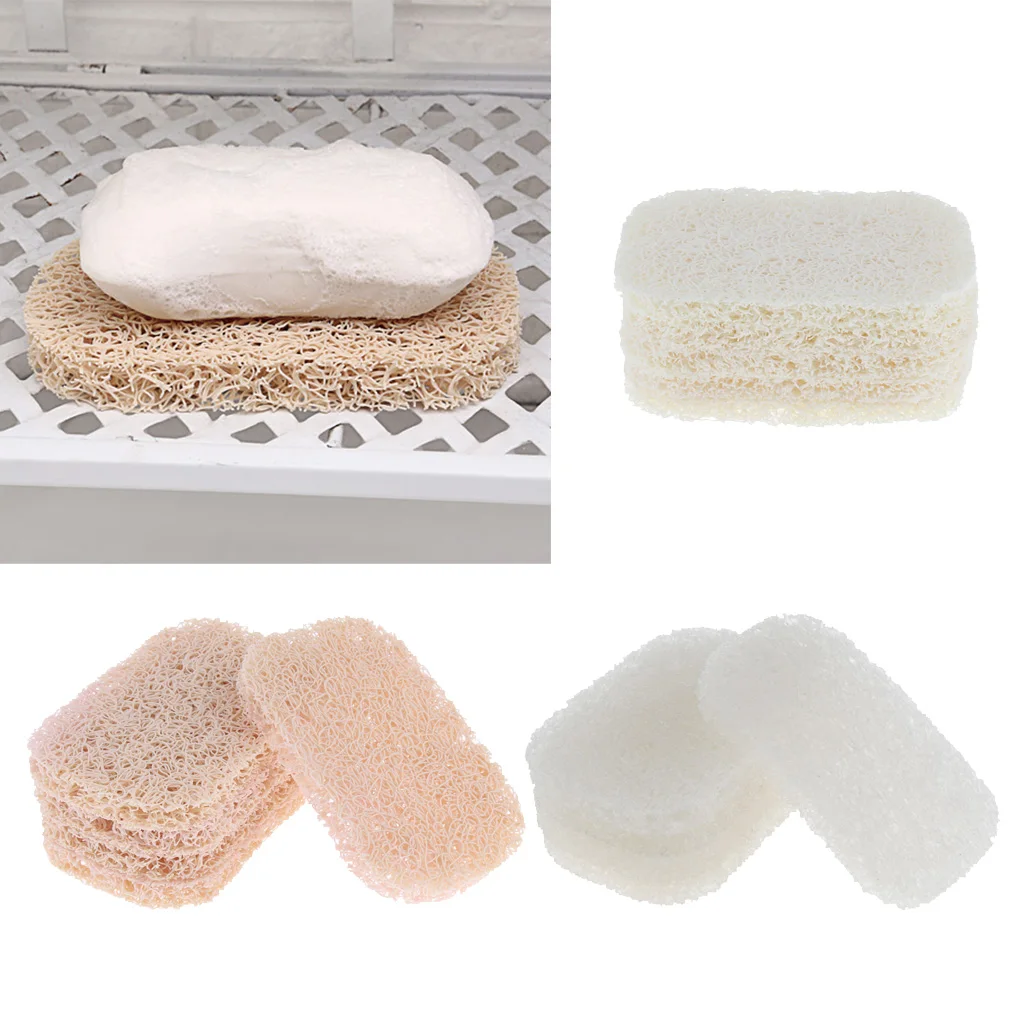 Pack of 5pcs Bathroom Shower Soap Bar Saver Lift Holder Dish Sponge Rack Tray Organizer White Yellow Pink