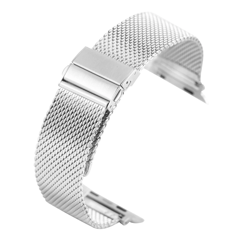 Серебристый ремешок для часов 42 мм 38 из нержавеющей стали Apple Watch Series 1/2/3 сменный