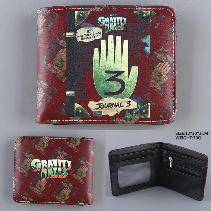 

Grotesque Small Town Wallet Dipper And Mabel Anime Peripheral PU Leather Short Wallet