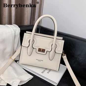 

Berrybenka Luxury Designer Brand Hand bags for Women 2020 New Fashion Messenger Bags Plaid Shoulder Bag Female Ladies Totes