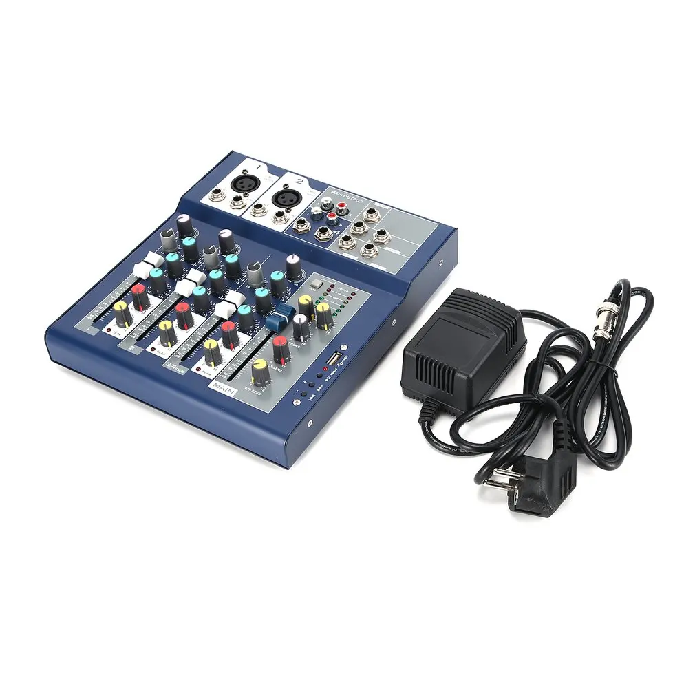 Special  F-4 4 Channel Professional Live Mixing Studio Audio Sound Console Network Anchor Portable Mixing De