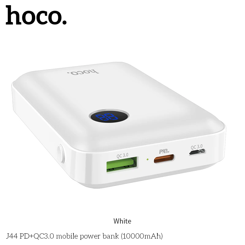 HOCO PD КК 3,0 Мощность банк 10000 мАч для iPhone X XR Xs Max 8, 8 Plus, Мощность Bank внешняя Батарея для huawei Xiaomi samsung