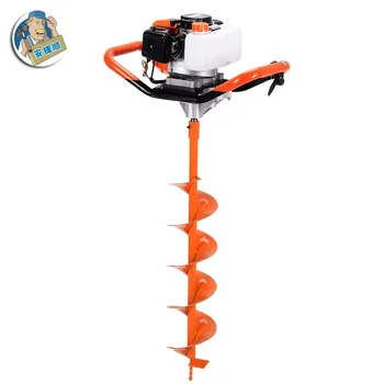 

Gasoline drill new 52CC gasoline planter digging machine pile driver ice drill bit tree planting machine hole machine