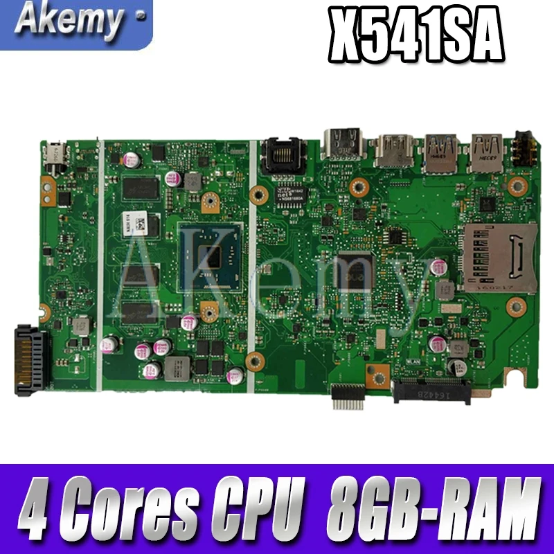 Новая материнская плата X541SA REV 2,0 для ASUS X541 X541S X541SA, материнская плата для ноутбука, тест ОК, 4 ядра, процессор+ 8 Гб-RAM