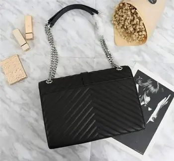 

Classic leather shoulder bag women's V check handbag