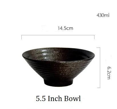 5.5 Inch Bowl Керамическая чаша в японском стиле, салатник для лапши, домашняя рисовая ГОВЯЖЬЯ, трамбинг, обеденная чаша, столовая посуда - Цвет: 5.5 Inch Bowl