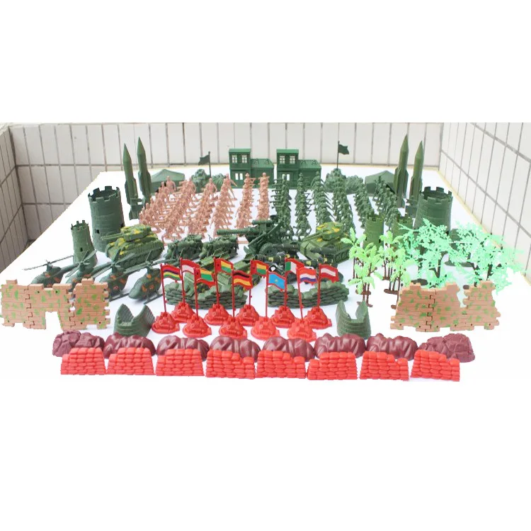

6cm Soldiers Set 176-Piece Soldier Model Military Sand Table World War II Model Plastic Toy