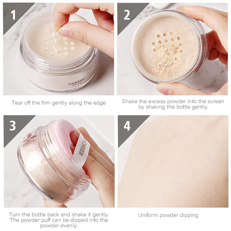 Matte Loose Powder Oil-control Cover Defects Brighten Skin Tone Long-lasting Makeup Setting Powder Face Maquiagem