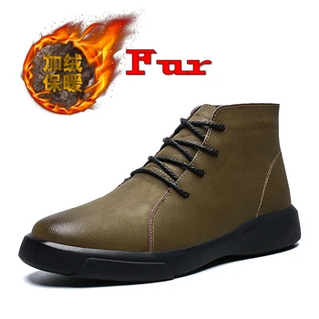 

2019 Fashion Autumn Early Winter Boots Men Shoes Cool Young Men Boots Fashion Street Male Footwear Single en Outdoor Boots Shoes