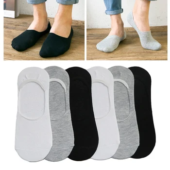 

3/4/5pair No Show Socks for Men Women Invisible Boat Socks Short Non-slip Cotton Male Casual Business Low Cut Sock Slippers