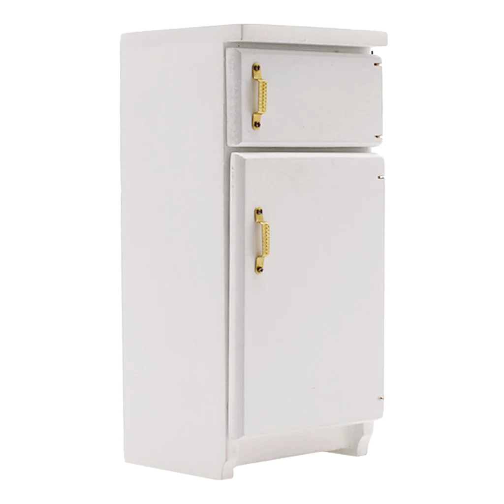 Dollhouse Accessories 1:12 Kitchen Miniature White Refrigerator Furniture Model | Игрушки и хобби