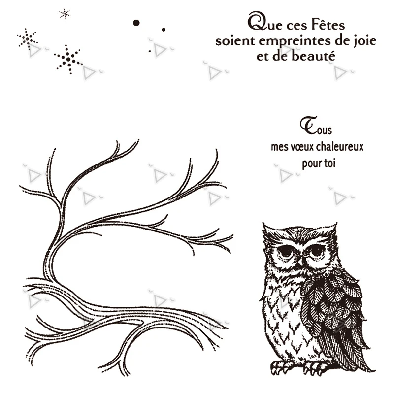 

Owl Forests Trees Metal Cutting Dies And Clear Silicone Stamps Stencils for DIY Scrapbooking Die Cuts Papers Cards craft dies