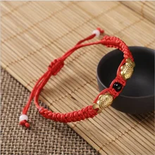 Новинка, красный браслет на удачу, деревянный браслет с двумя рыбками из бисера для мужчин и женщин, браслет на удачу, ювелирный подарок