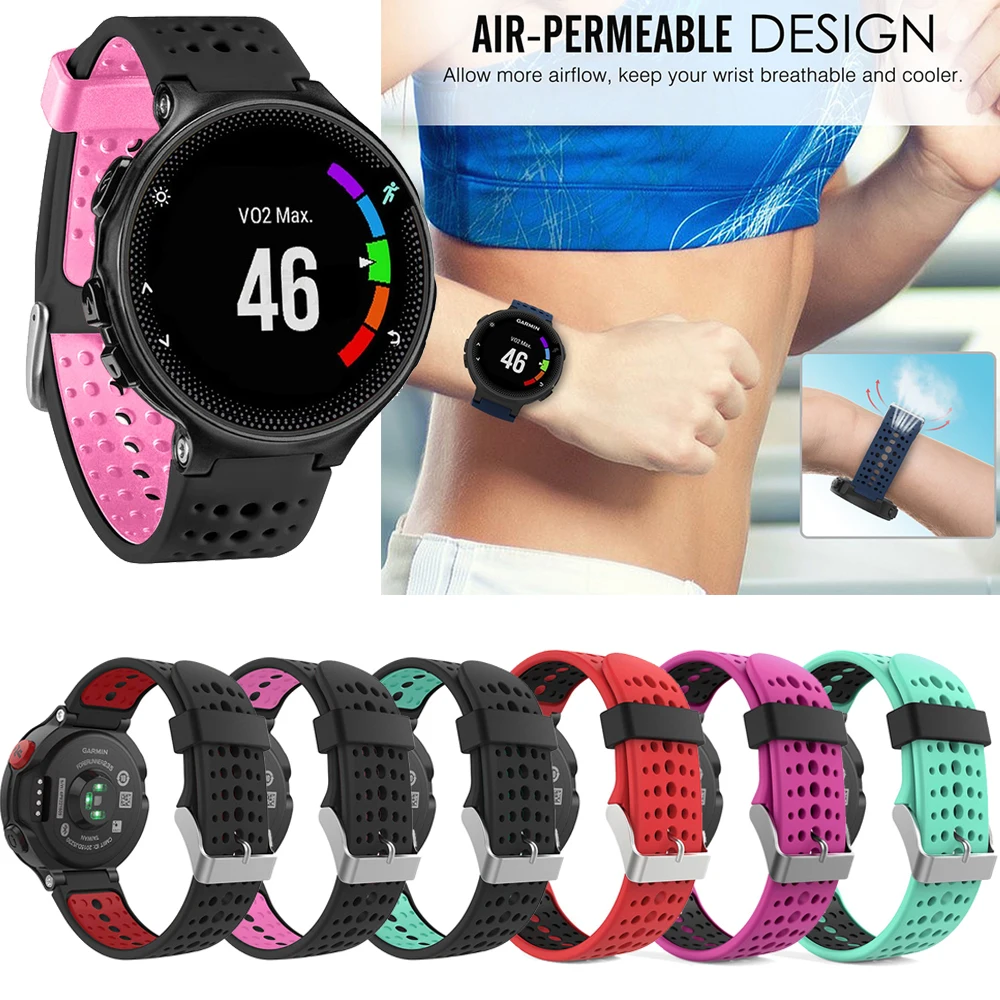 

Outdoor sport Silicone 8 colors Replacement Watch Band for Garmin Forerunner 230 / 235 / 220 / 620 / 630 / 735 Watchstrap