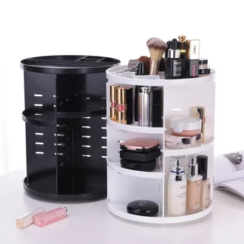 

360-degree Rotating Makeup Rack Plastic Makeup Box Cosmetic Storage Box Skin Care Products Multifunctional Storage Storage Rack