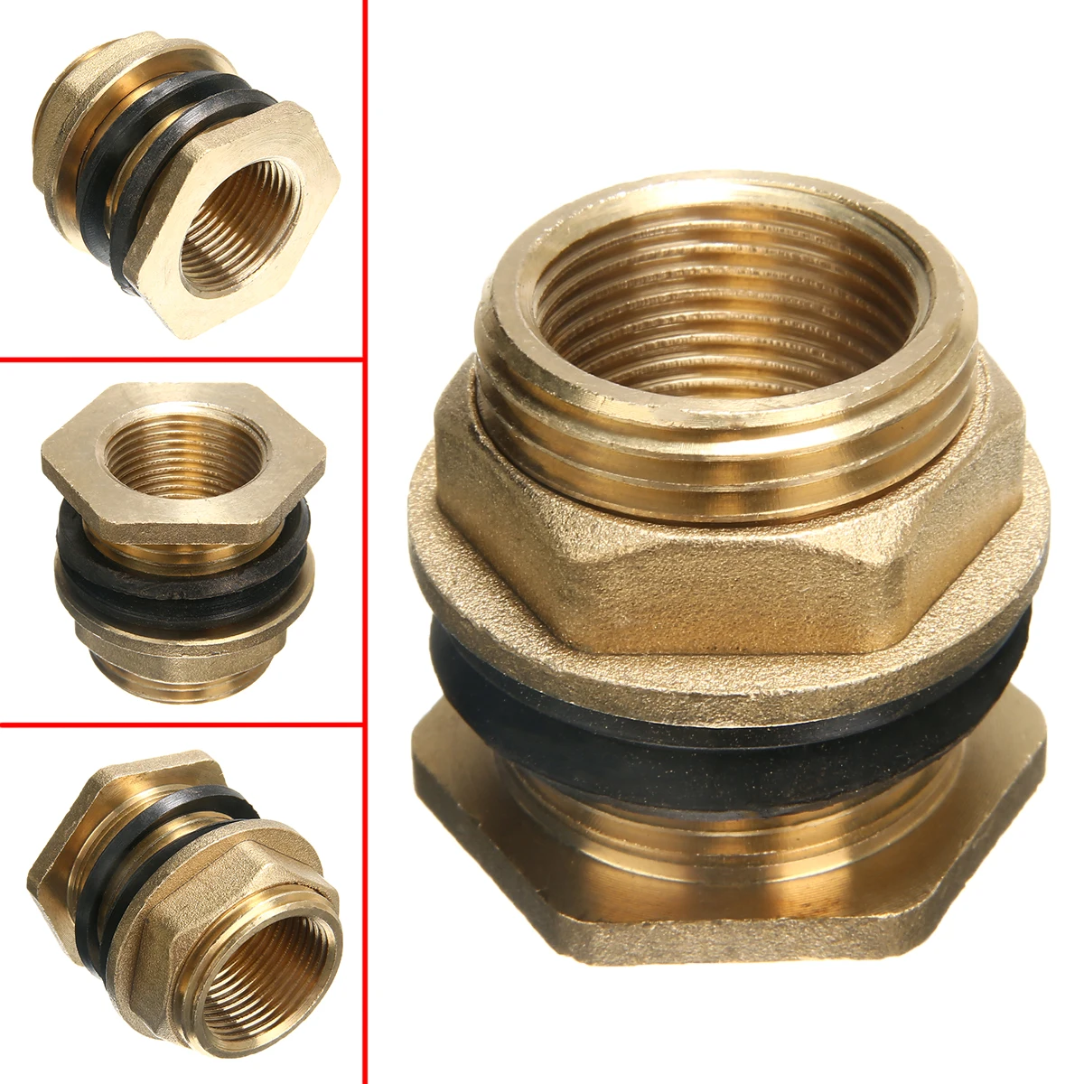 Mayitr 1/2" Female 3/4" Male Soild Brass Water Tank Tap Hose Adapter Water Connectors Garden Tools