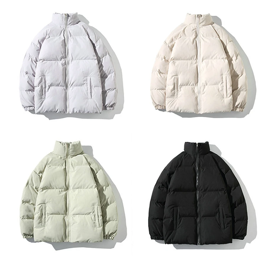 BOLUBAO Fashion Men's Winter Hong Kong Style Parkas Casual Stand Collar Thick Padded Jacket Solid Color Loose Daily Parkas Men best parkas for men