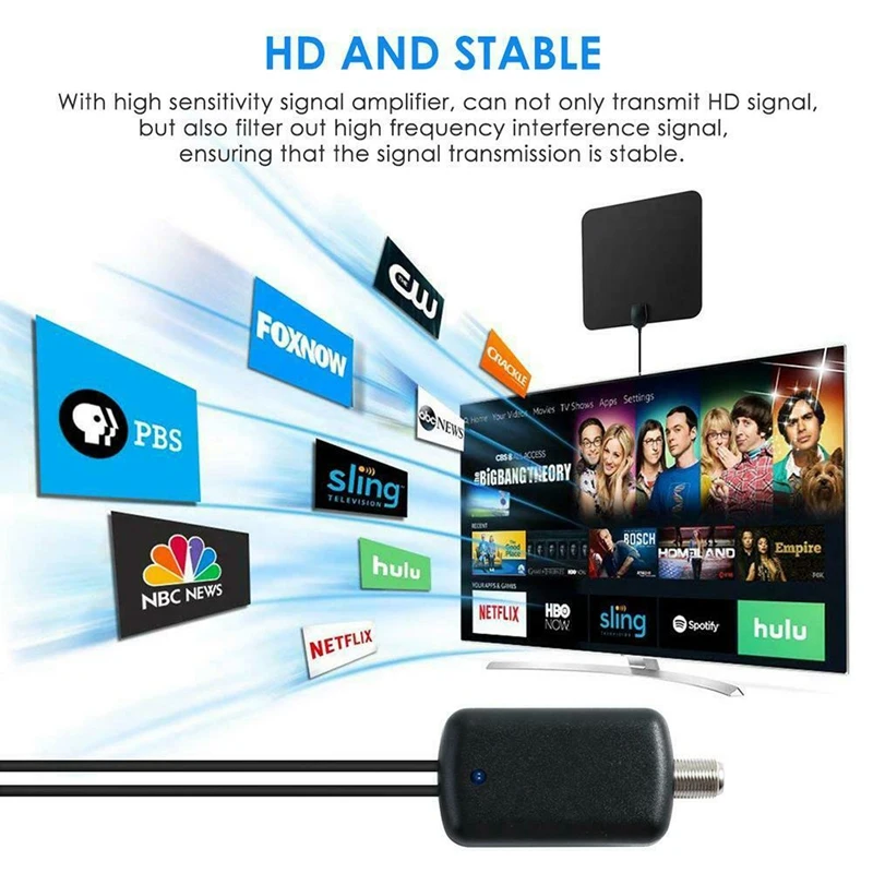 240 Miles Range Indoor Antenna TV Digital Antena Digital Indoor HDTV 1080P