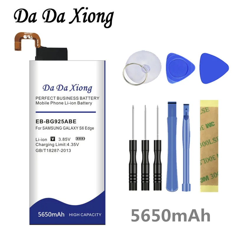Аккумулятор литий ионный Da Xiong 5650 мАч для телефона Samsung GALAXY S6 Edge G9250 G925F G925FQ G925S|battery