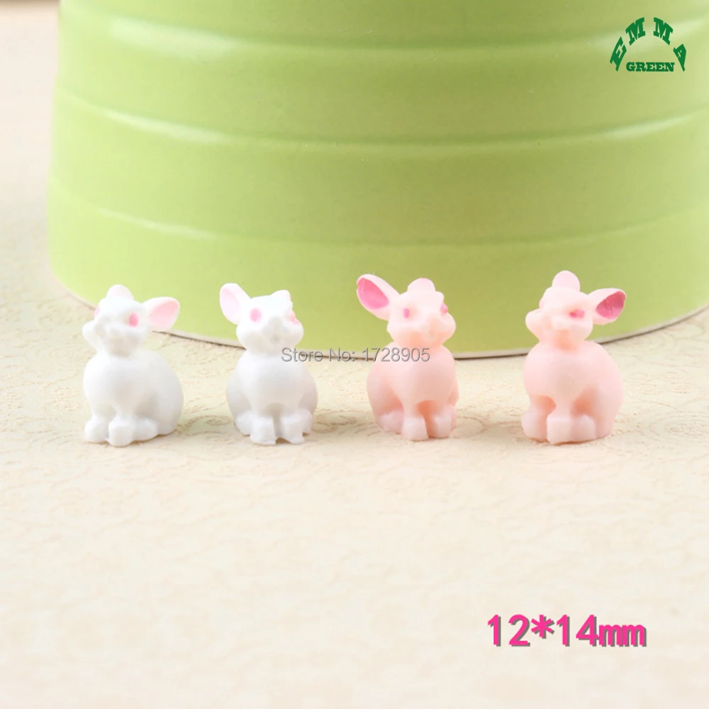 

Slime Charms Beads cute 3D Rabbit Bunny Animal Resin Cabochon 10pcs 14mm for Handmade DIY craft girls Room Decor