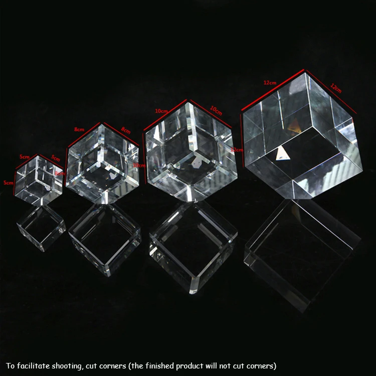 60MM Crystal Cube Artificial Crystal Creative Photo Prism Cube Prism Crystal Glass Prism Cube Rectangular Cube Glass Crystal