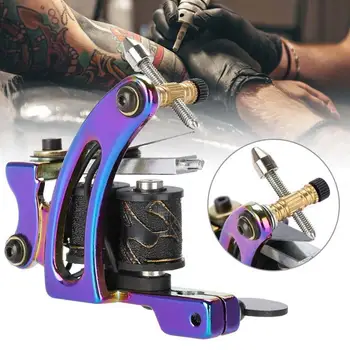 

Alloy Tattoo Machine Liner Shade Coloring Tattoo Supply Gun 10 Wraps Coil Tattoo Machines Micriblading Permanent Make Up Tool