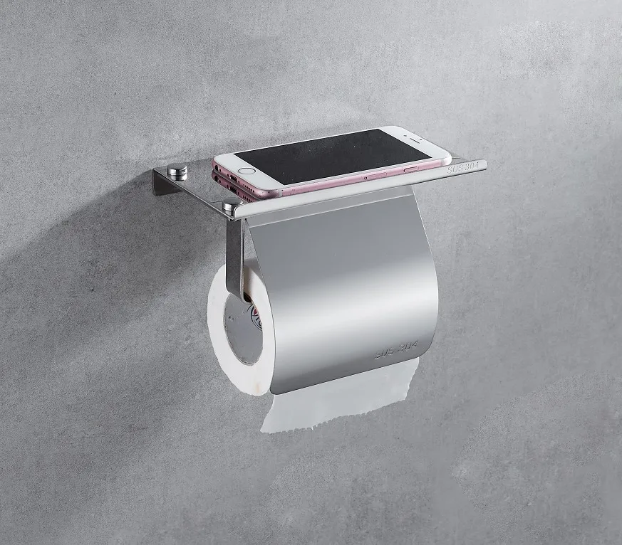 

8635 Stainless Steel Mobile Phone Holder Mobile Phone Stand Storage Shelf Toilet Tissue Box Waterproof a Generation of Fat