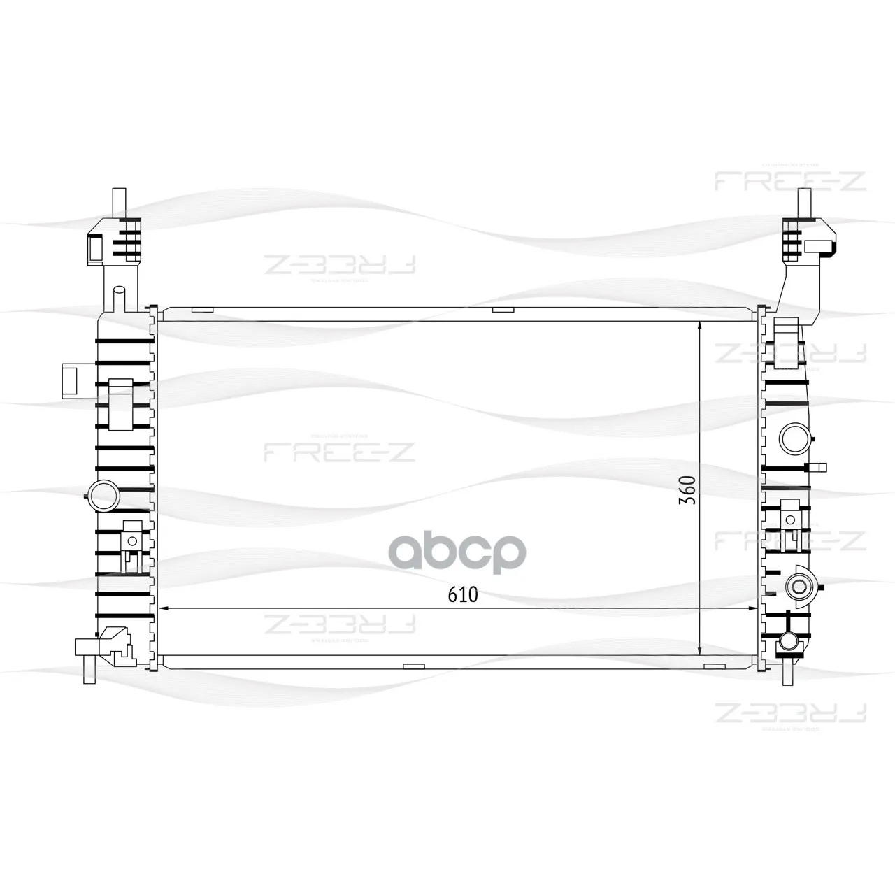 Радиатор Системы Охлаждения Opel Meriva 03- FREE-Z арт. KK0168