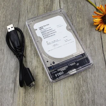 

Portable External HDD Enclousure 2.5 Inches Transparent Mobile USB Storage Devices for Laptop LHB99