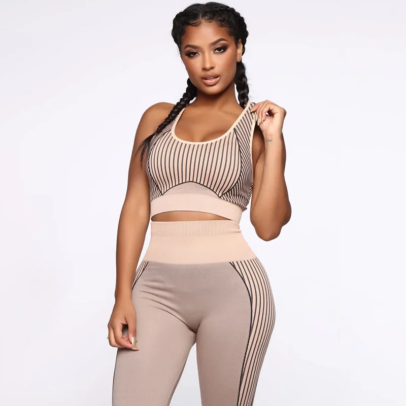 

Yoga Set Sport Suit Women For Running Suit Elasticity Fitness Clothes Workout Wear Sports Bra Leggings Black Gym Clothing