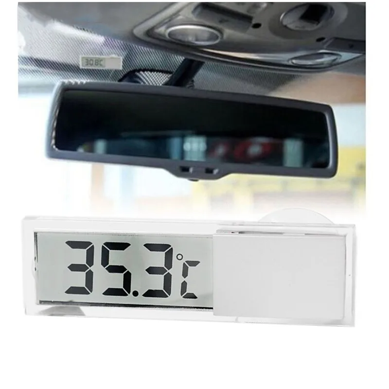

Digital Car Thermometer Temperature gauge Suction Cup Bracket Windscreen Temp Auto Household tester 30%off