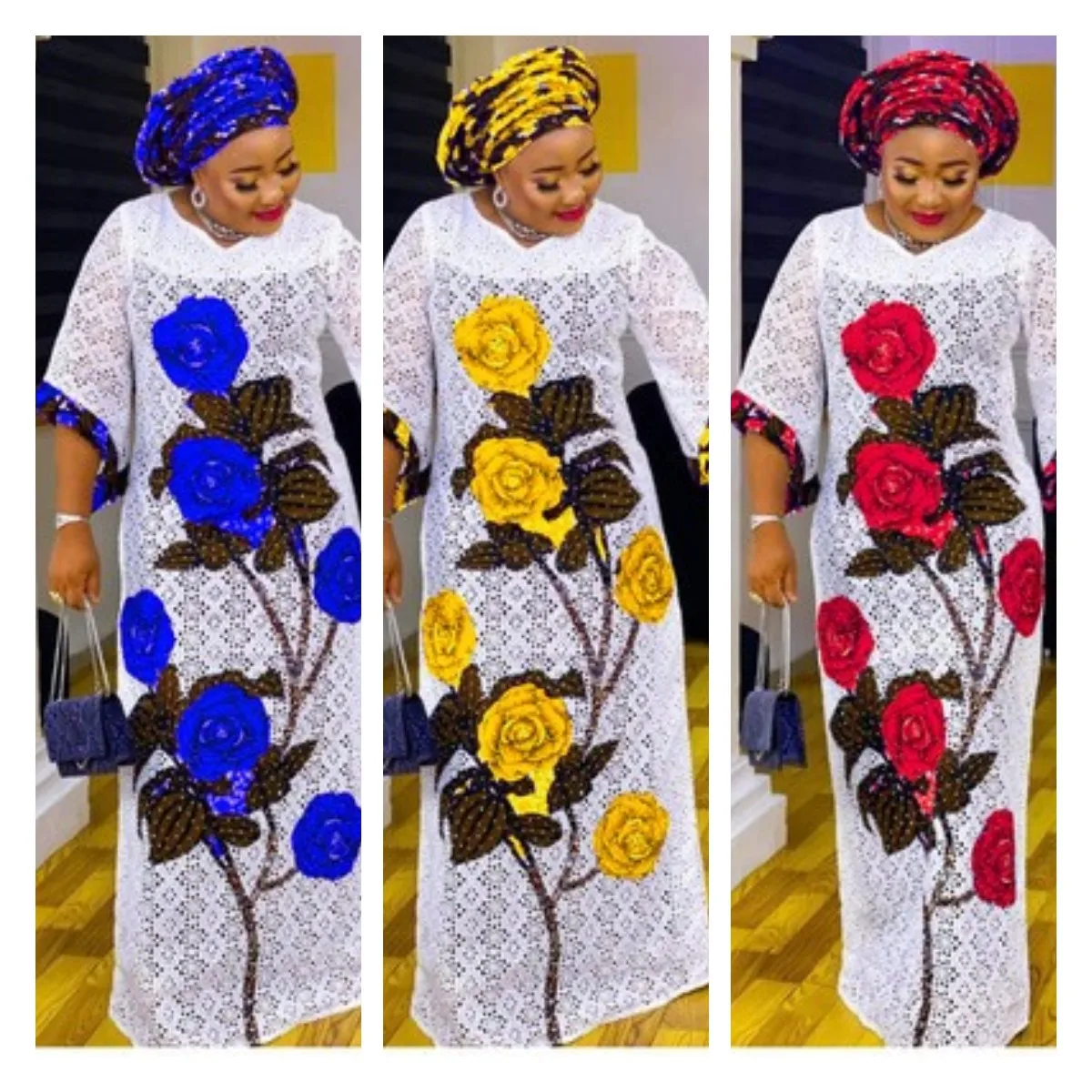 African Dresses For Women 2021 New Flower Dashiki Summer Plus Size Maxi Dress Ladies Traditional Clothing Fairy Dreams | Тематическая
