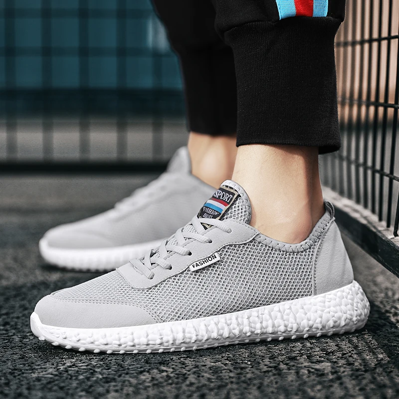 men's casual breathable flyknit sneakers