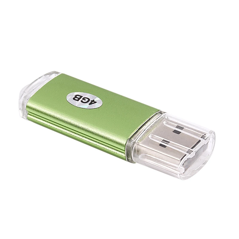 2 шт 4 Гб металлический USB 2,0 флэш U диск, зеленый и розовый красный