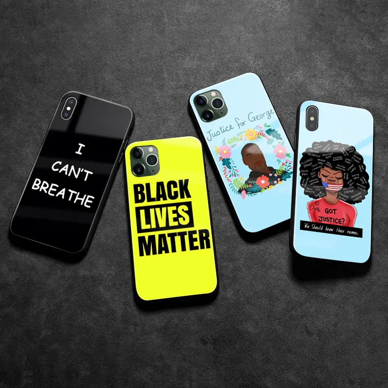 Justice for George Floyd Black lives matter soft silicone Phone Case Cover For iPhone SE 6s 7 8 Plus X XR XS 11 PRO 12 mini MAX | Мобильные