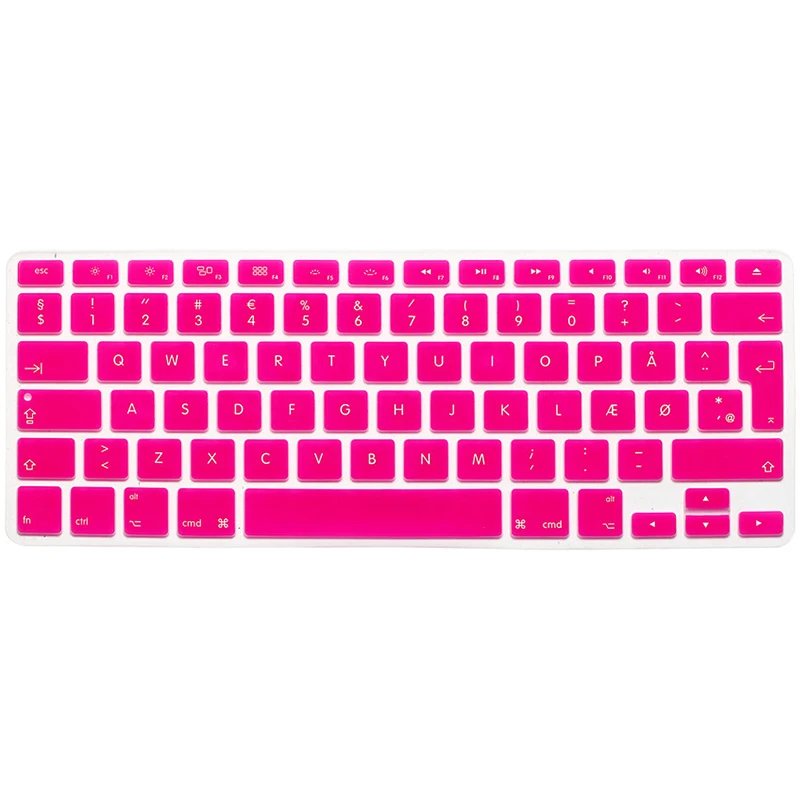 Силиконовый чехол для клавиатуры с надписью Danmark для Apple Macbook Air retina, наклейка на клавиатуру, пленка для кожи, только для США, введите клавиатуру - Цвет: DMUSROSE