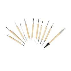 XUQIAN 11pcs High Quality with Pottery Clay Ceramics Tools Set Wax Carving for Modeling Sculpture L0113