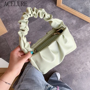 

ACELURE Small PU Leather Tote Bags for Women Solid Soft PU Leather Simple Style Crossbody Bags Female Lady Travel Handbags Purse