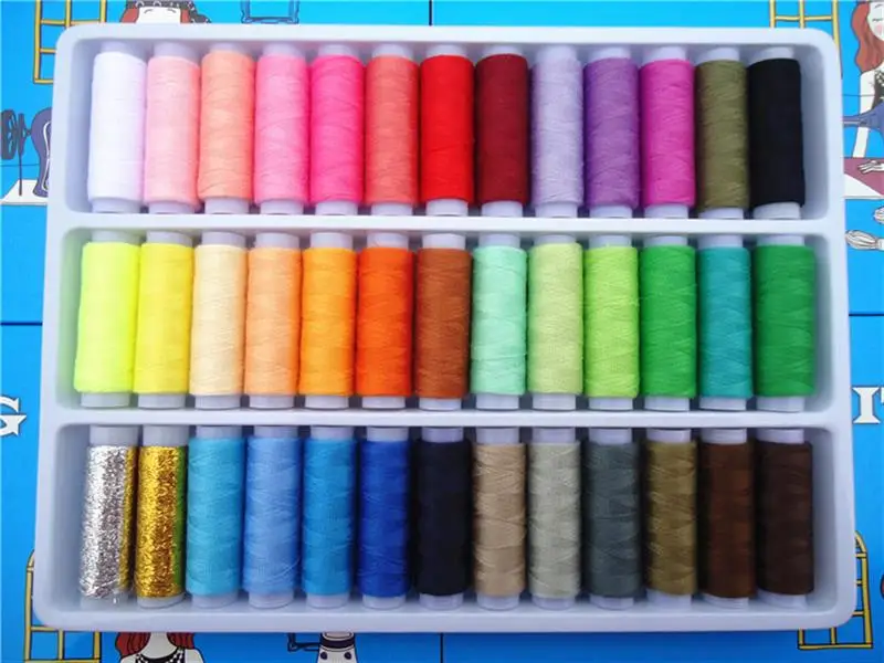 1000 Yards Sewing Thread Sets 24-Color Spools Thread Mixed Cotton Sewing  Machine