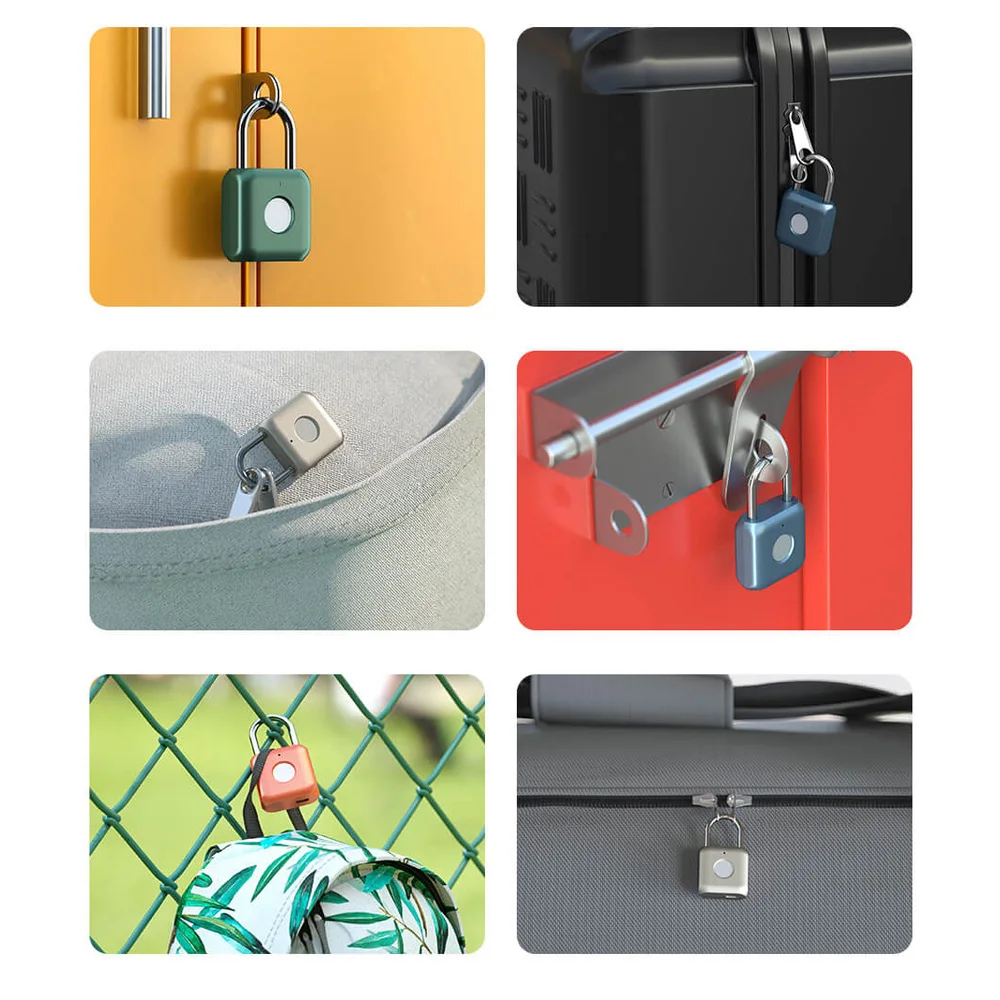 Xiaomi USB Перезаряжаемый умный Keyless электронный замок с отпечатком пальца домашний Противоугонный замок безопасности двери багажный чехол замок