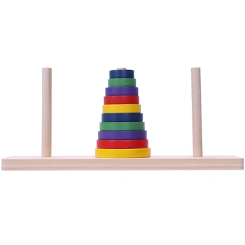 

Wooden Colorful Ten-storey Tower of Logic Puzzle Brain Teaser Intellectual Toy