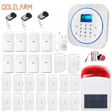 ЖК-дисплей Русский Испанский Французский Немецкий Польский Меню Tuya APP 433 МГц беспроводной Wi-Fi GSM домашняя охранная сигнализация
