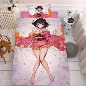 3 Pieces Cute Lovely Girls Bedding Set 3D Print 2