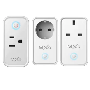 

Smart WiFi Plug With Timer Function WiFi Voice Controller Power Adapter Power Socket With Voice Control Timer Function White