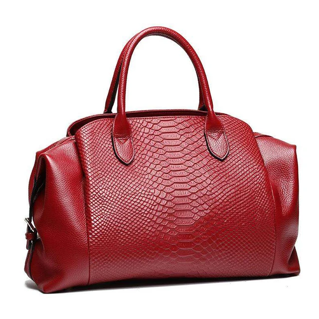 Luxury Genuine Leather Large Handbags Wild Serpentine Tote Female Shoulder Bags Designer Lady Classic Crossbody Bags For Women 6