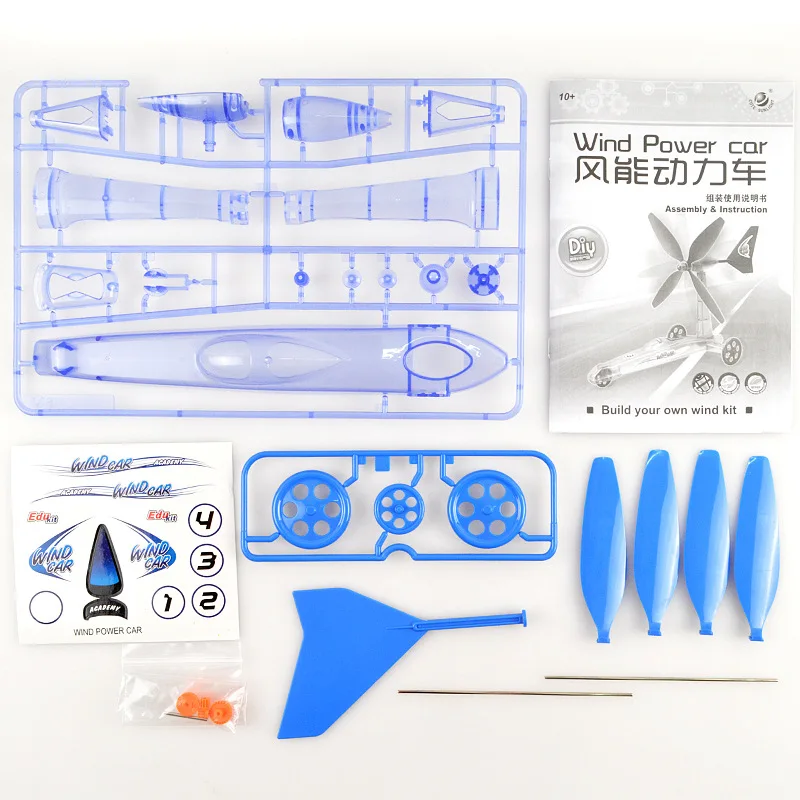 

Children'S Educational Green Environmentally Friendly Wind Energy Power Car Self-Transformation Toy DIY Strange New Scientific A